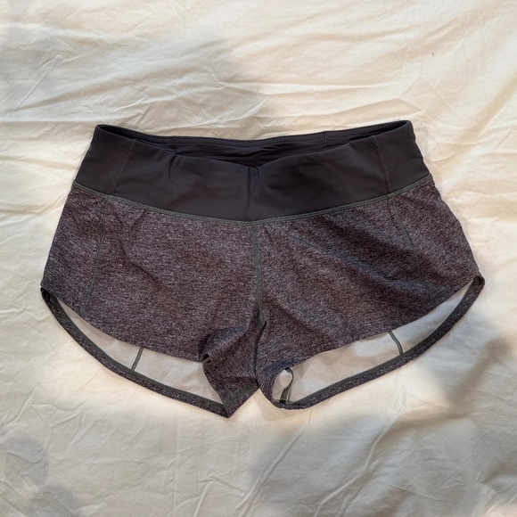 Lululemon Run Speed Short Size 4 Heather Grey - Picture 1 of 4